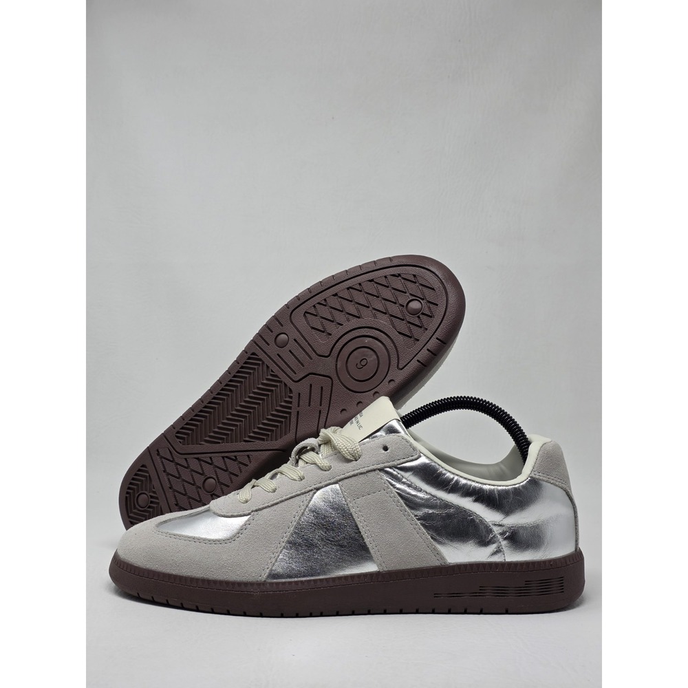 Steve Madden Dixon Size 9 Mens DIXO02M1 Silver Leather Lifestyle Sneakers New